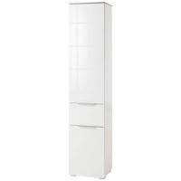 Hochschrank in Weiß - Anthrazit/Weiß, MODERN, Holzwerkstoff/Kunststoff (40/190/35cm) - Mömax