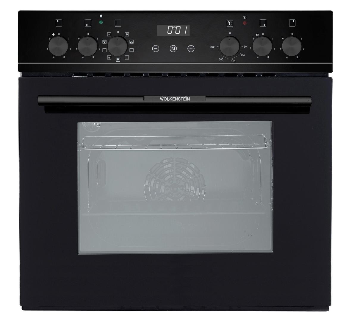 Herdset WMOC 90 Schwarz - Schwarz, KONVENTIONELL, Glas/Metall (59,5/59,5/55cm) - Wolkenstein