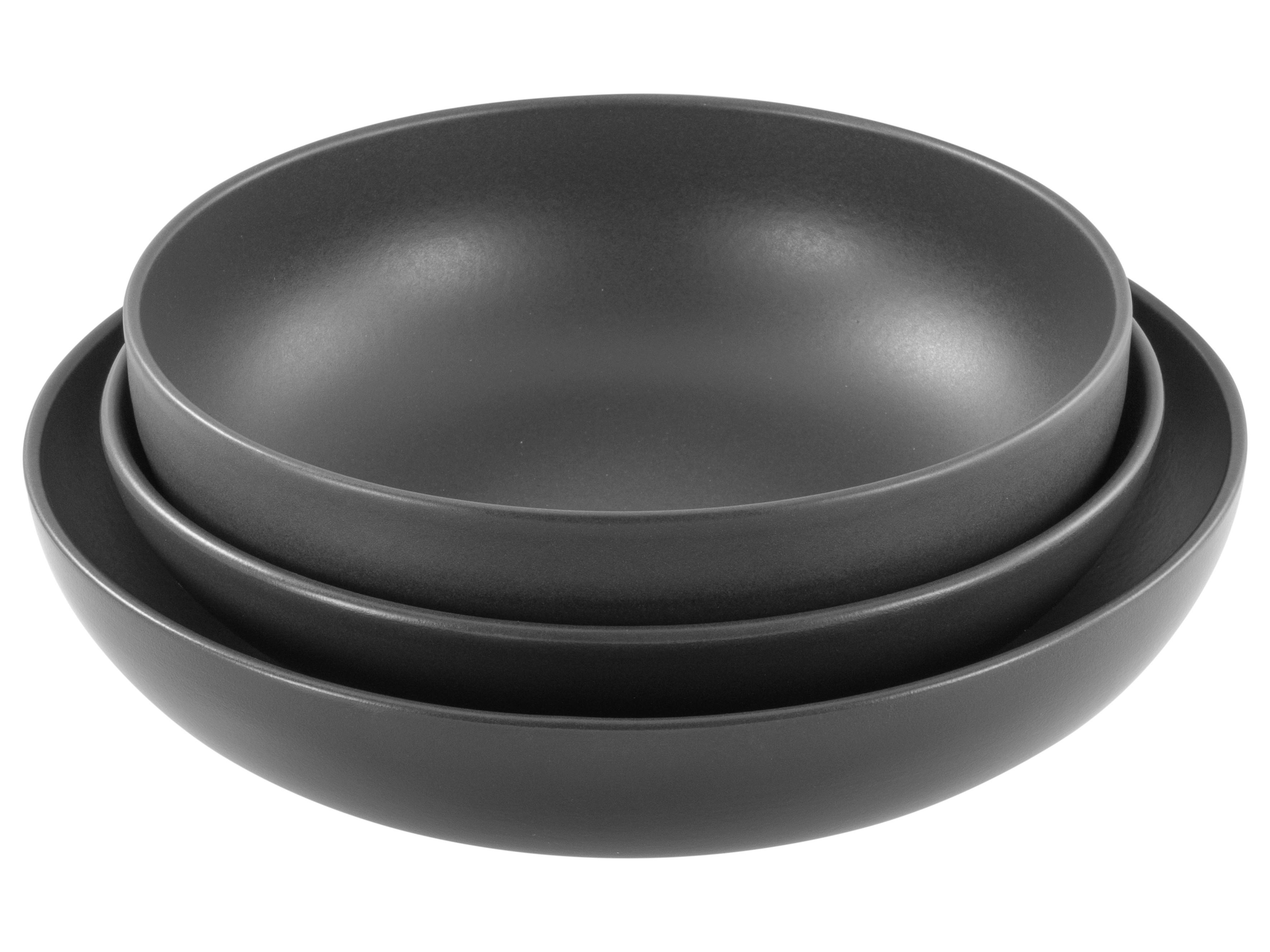 Set Posod Uno Black, 3-Delni - antracit, Basics, keramika - Creatable