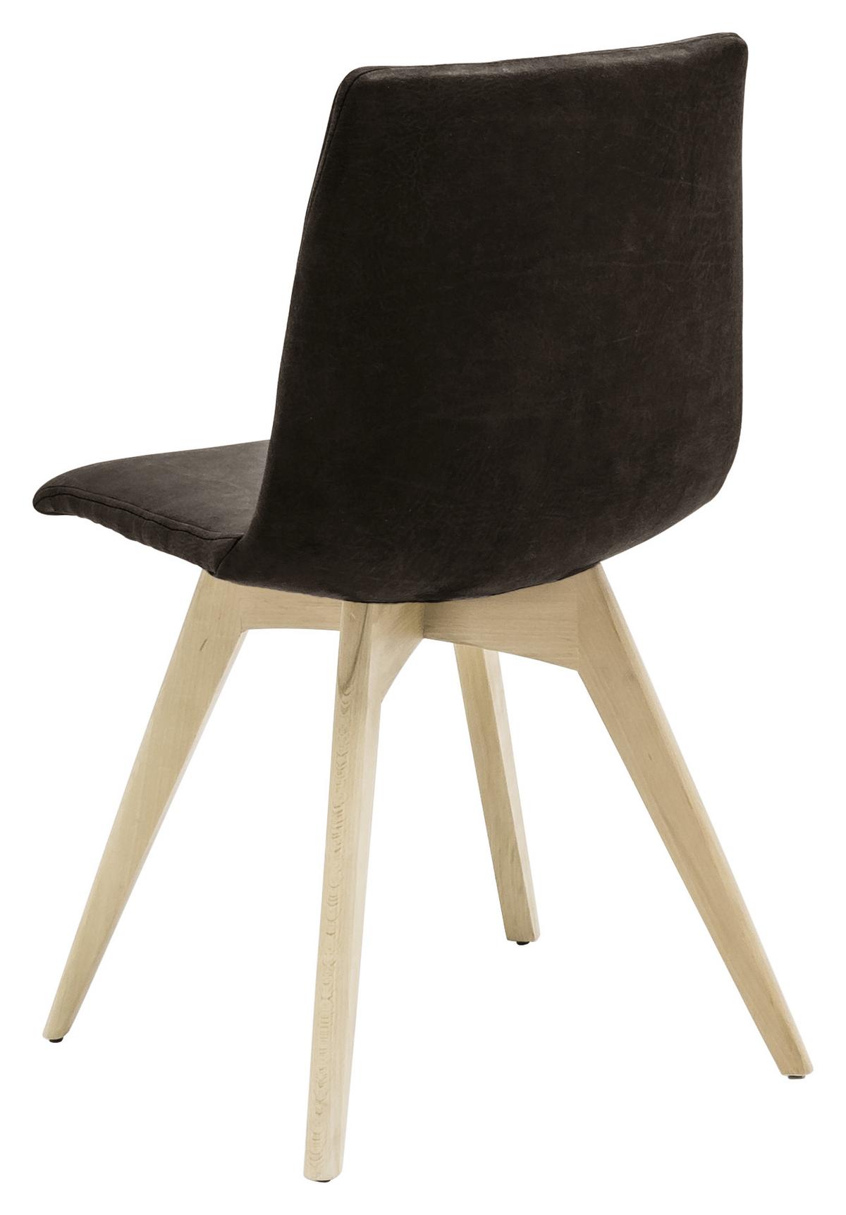 KRZESŁO SANNE 1 - brązowy, Design, drewno/tkanina (47/87/52cm) - Novel