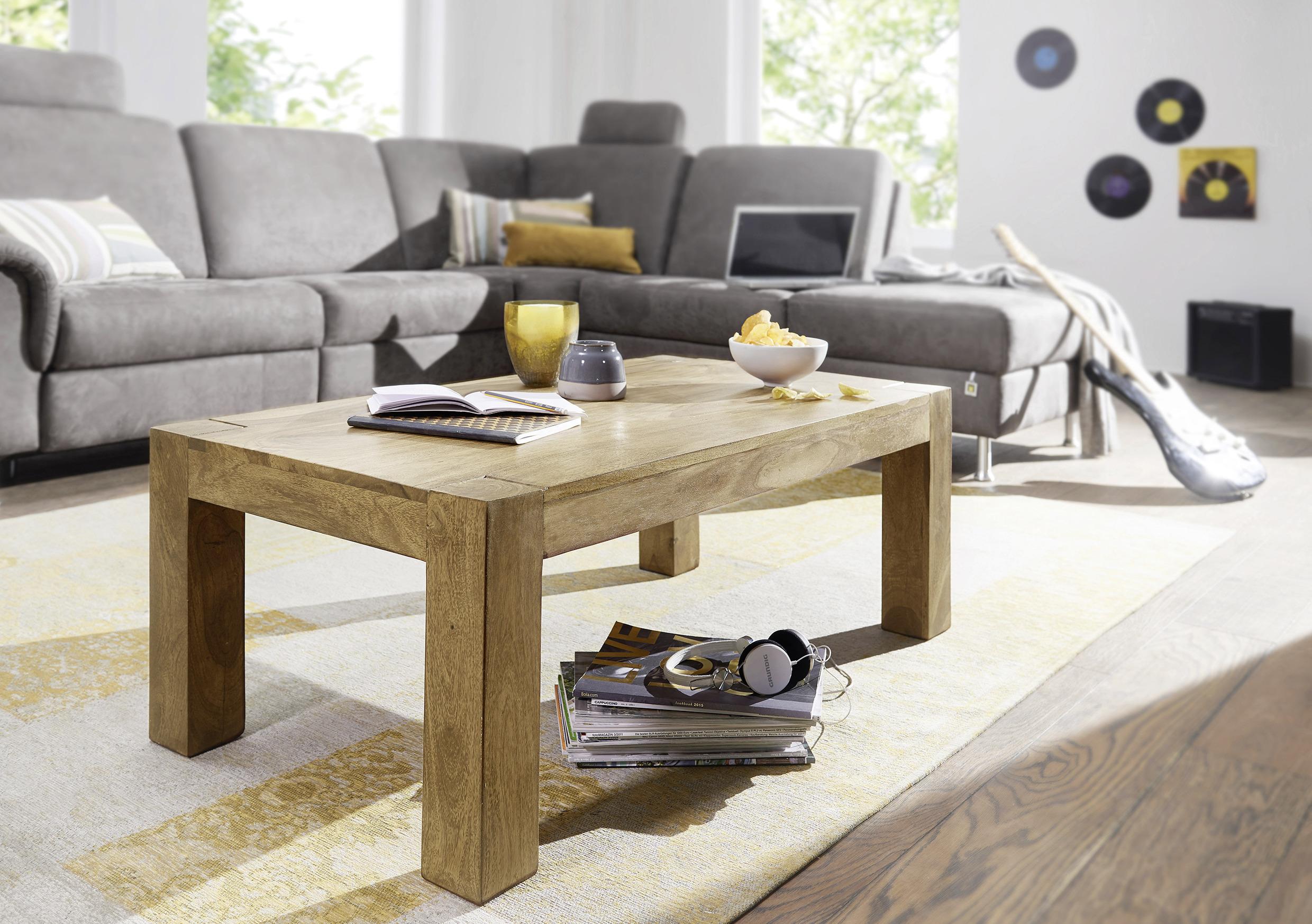 Klubska Miza Mumbai - barve akacije, Design, les (110/60/40cm) - MID.YOU