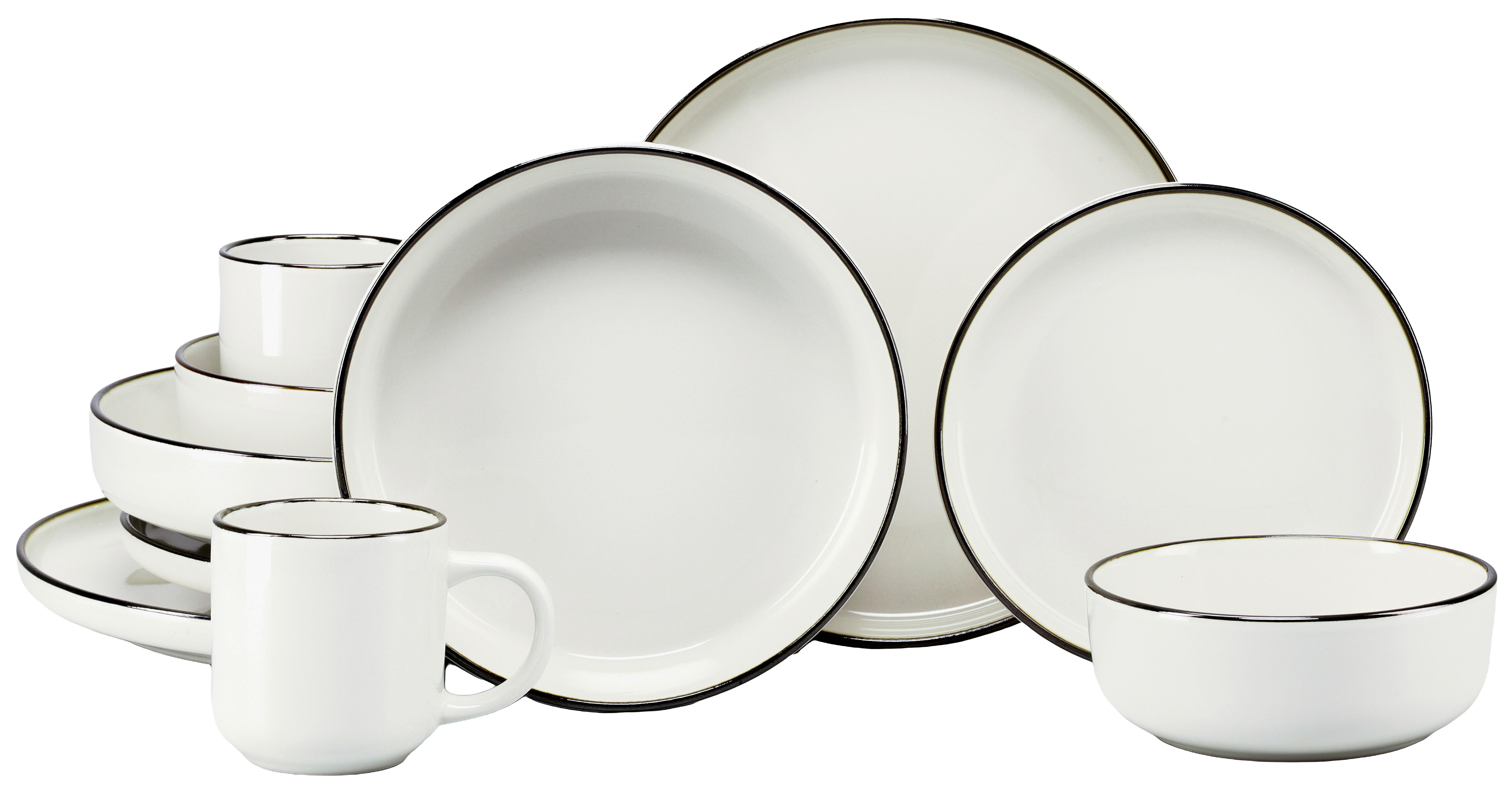 Kombiservice 24790 Nordic Festive Creme - Goldfarben/Creme, Basics, Keramik - Creatable