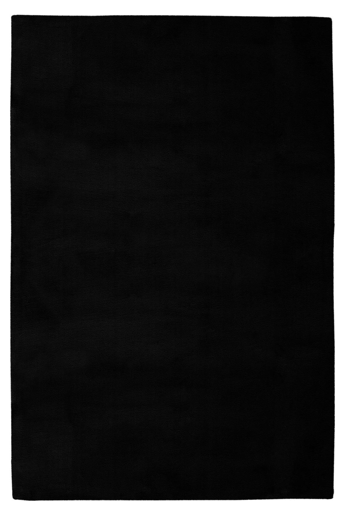 Hochflorteppich My Cha Cha Schwarz ca. 160x230cm - Schwarz, Basics, Textil (160/230cm) - Obsession