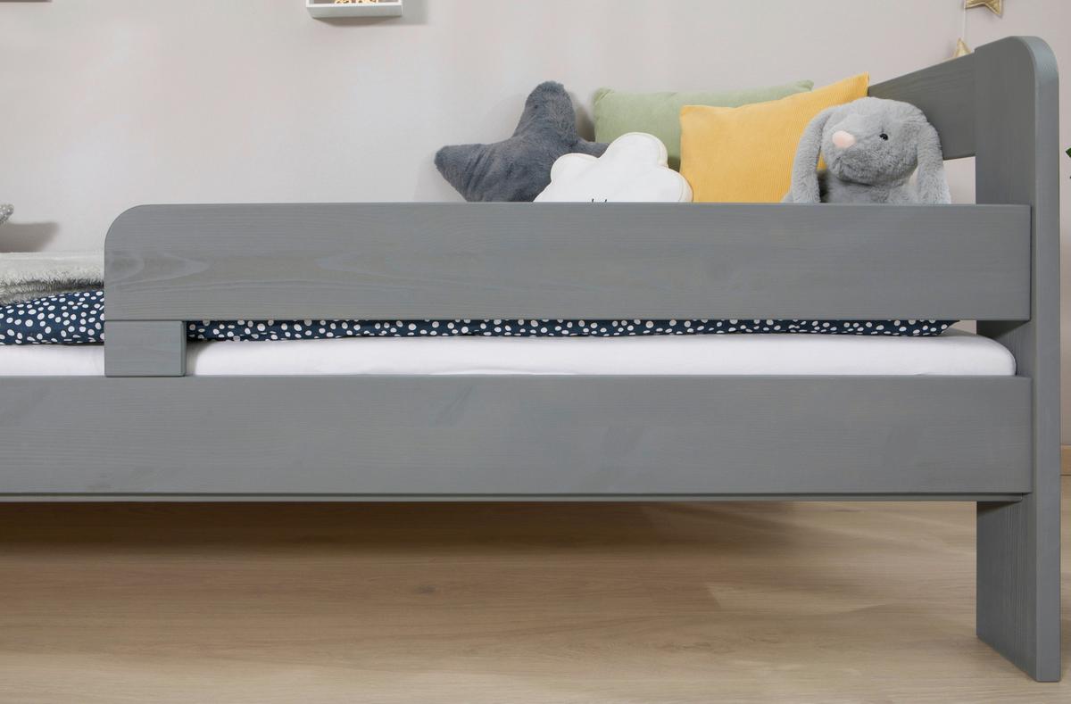 Bett Bennet mit Ausziehbett ca. 90x200 cm Hellgrau - Hellgrau, MODERN, Holz (90/200cm) - MID.YOU