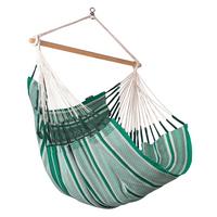Hängesessel Comfort Hammock Chair Grün - Waldgrün/Dunkelgrün, KONVENTIONELL, Holz/Textil (110/160/180cm) - La Siesta