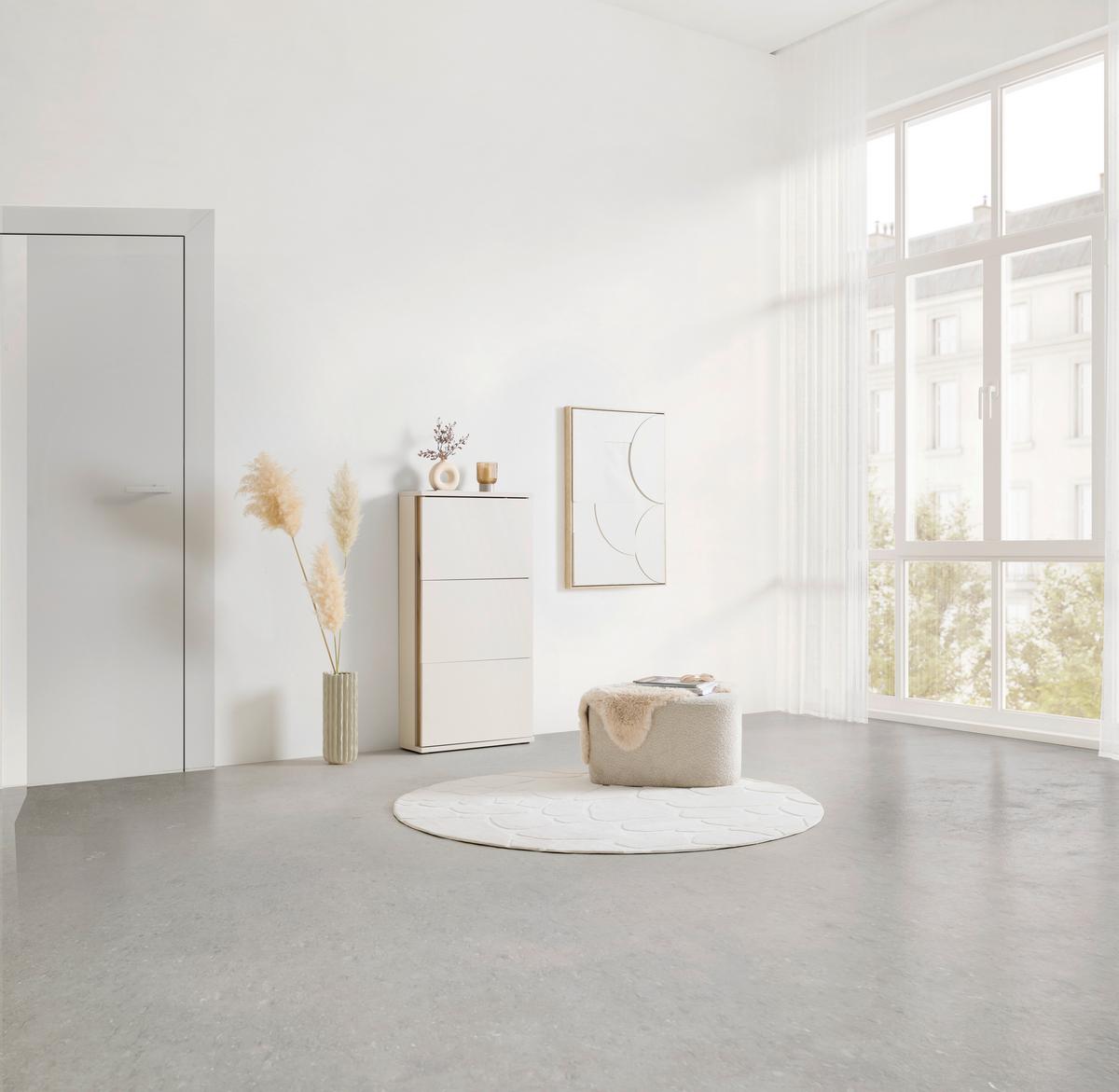 Schuhkipper Antonio Kaschmir/Evoke Eiche - Eichefarben/Creme, MODERN, Holzwerkstoff/Kunststoff (61/118/21cm) - Mömax