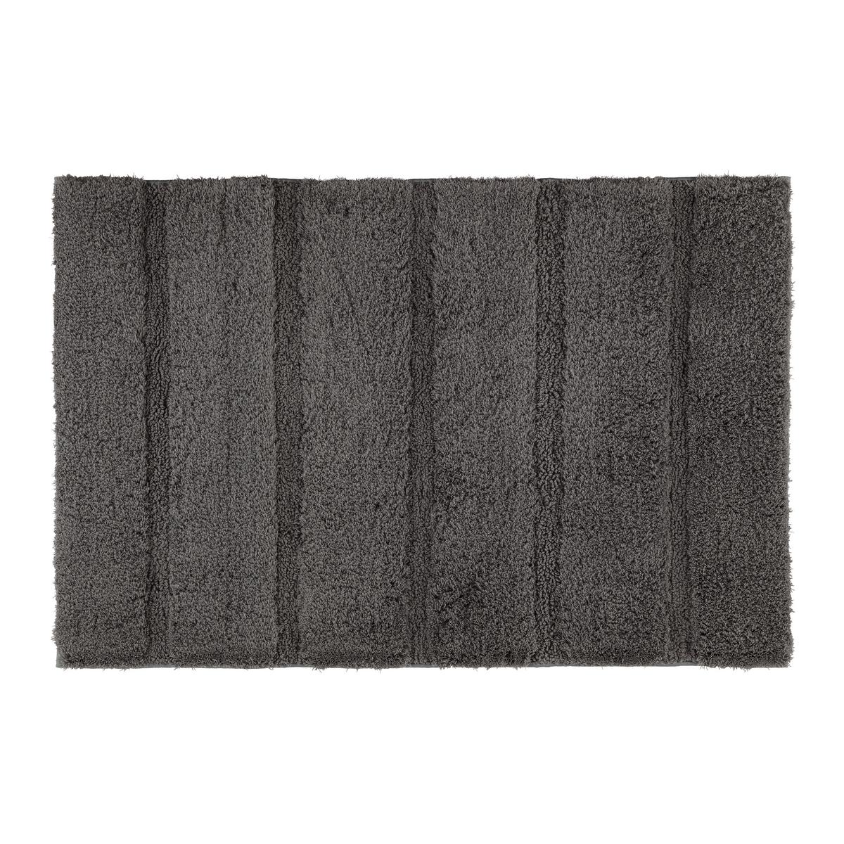 Badematte Stripe in Anthrazit ca. 60x90cm - Anthrazit, MODERN, Textil (60/90cm) - Modern Living