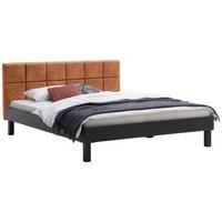 Metallbett ca. 160x200cm - Anthrazit/Kupferfarben, Konventionell, Textil/Metall (160/200cm) - Mömax