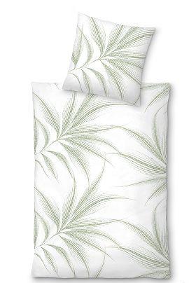 Lenjerie de pat Melefa cca. 2x50x70/200x220 cm - alb/verde, Konventionell, textil (200/220cm) - Mömax