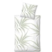 Lenjerie de pat Melefa cca. 2x50x70/200x220 cm - alb/verde, Konventionell, textil (200/220cm) - Mömax