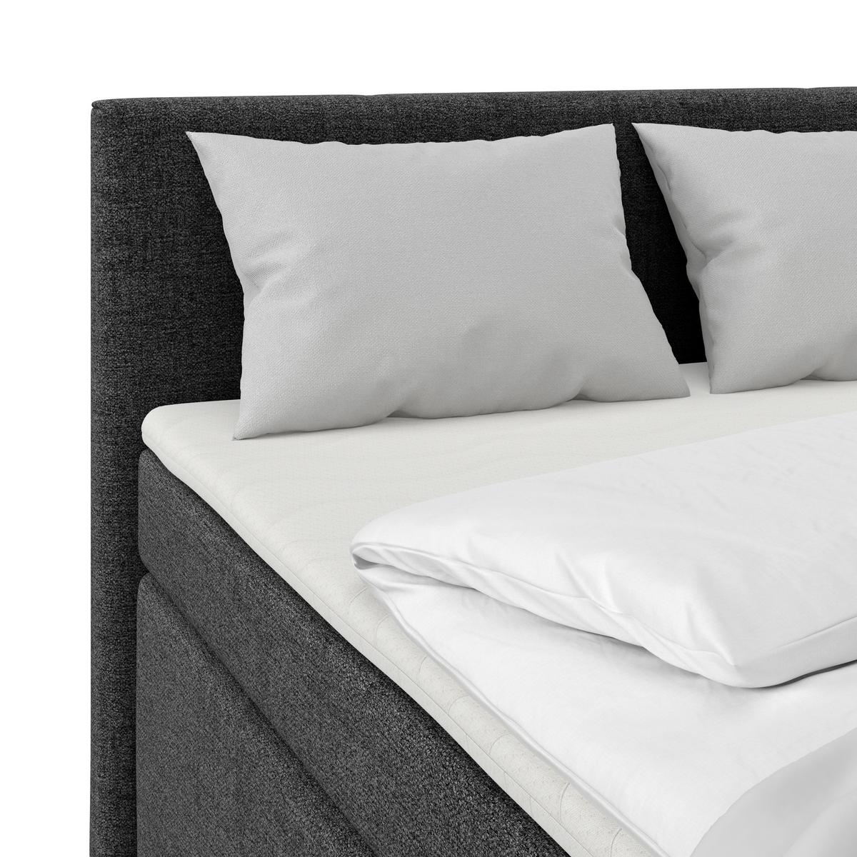 Boxspring Krevet Mira - crna, Konvencionalno, metal/tekstil (140/200cm) - Best Price