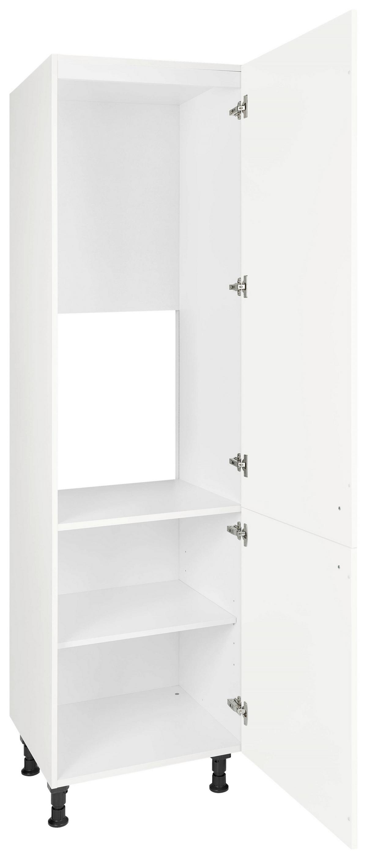 Geräteumbauschrank Cascada Weiß - Schwarz/Weiß, MODERN, Holzwerkstoff/Metall (60/216,6/58cm) - Nobilia