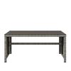 UTEMÖBLER SET MICHELLE 2 - klar/ljusgrå, Basics, metall/glas (62/107/76cm)
