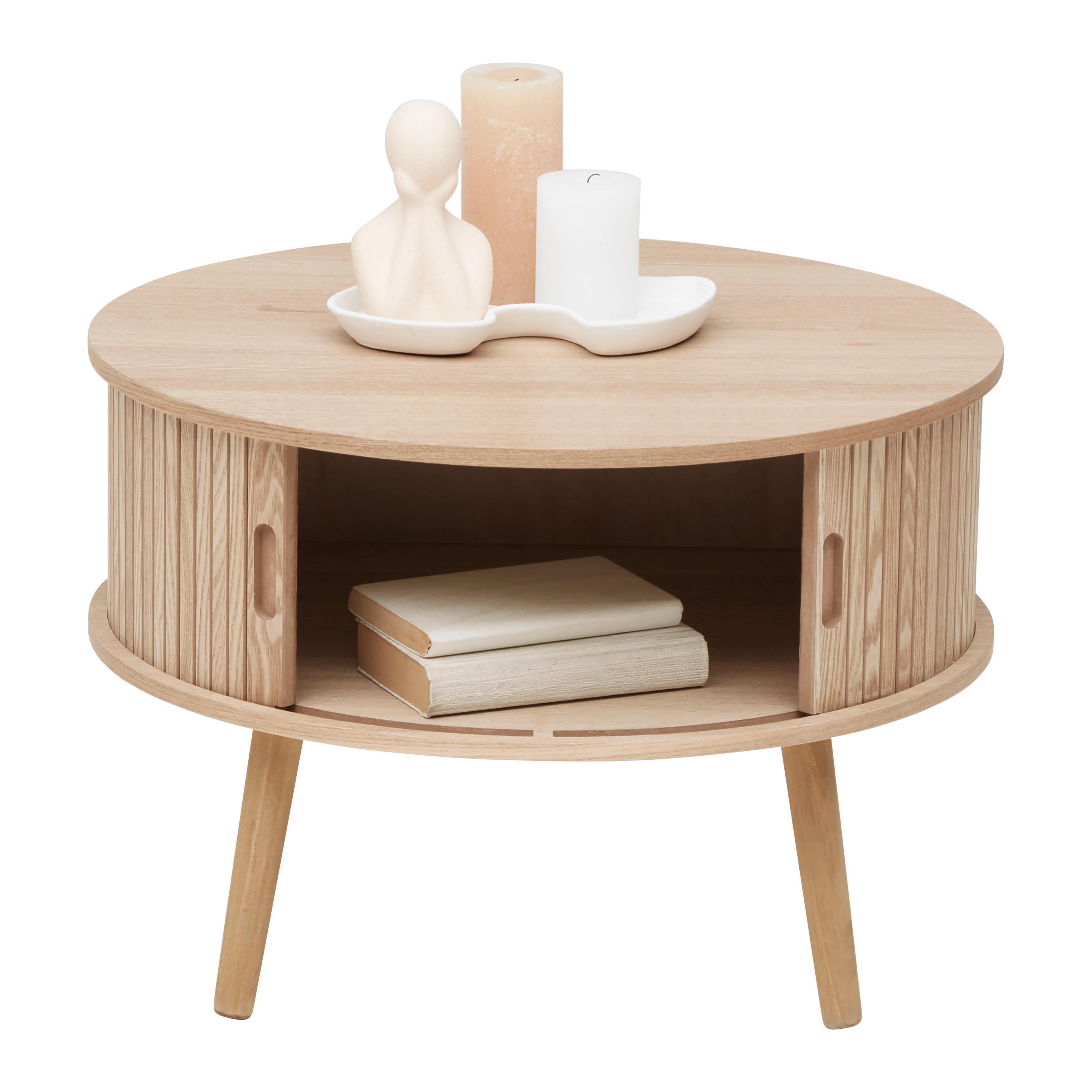 SOFFBORD SKANDY - naturfärgad, Modern, trämaterial/trä (60/40cm) - Premium Living