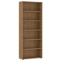 Polica Calzado - boje hrasta/crna, Moderno, drvni materijal/plastika (75/200/35cm) - Modern Living