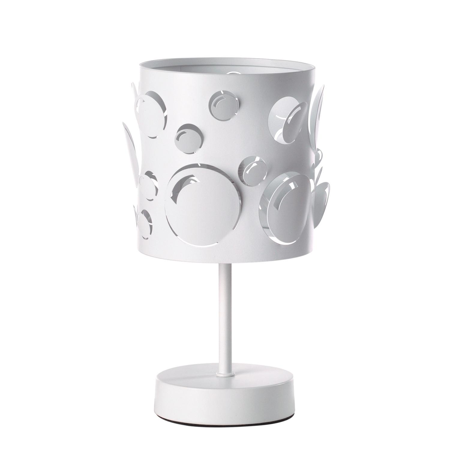 Kindertischleuchte Bollicine Weiß max. 6 Watt - Weiß, Design, Metall (15/22cm)