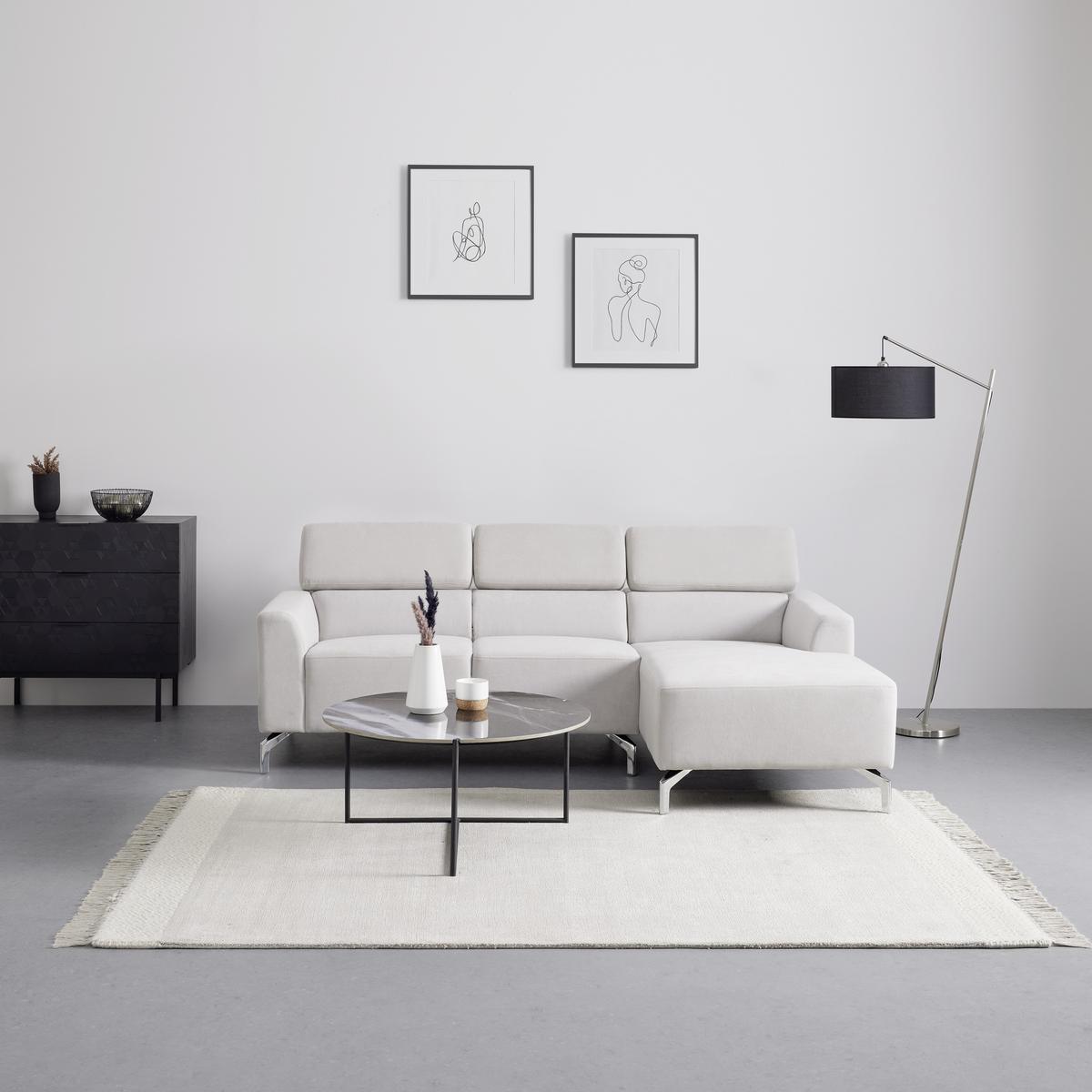 Sarokkanapé Filou - világosszürke, Modern, textil/fa (211/82/146cm) - Bessagi Home