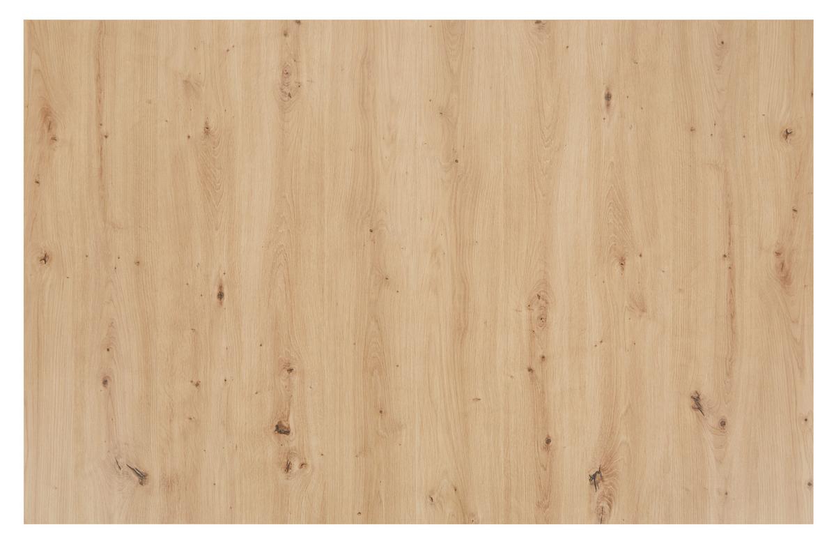 Ausziehtisch Dinner Eiche Artisan ca. 140-190x90x75cm - Eichefarben/Schwarz, MODERN, Holzwerkstoff/Metall (140-190/90/75cm) - Mömax