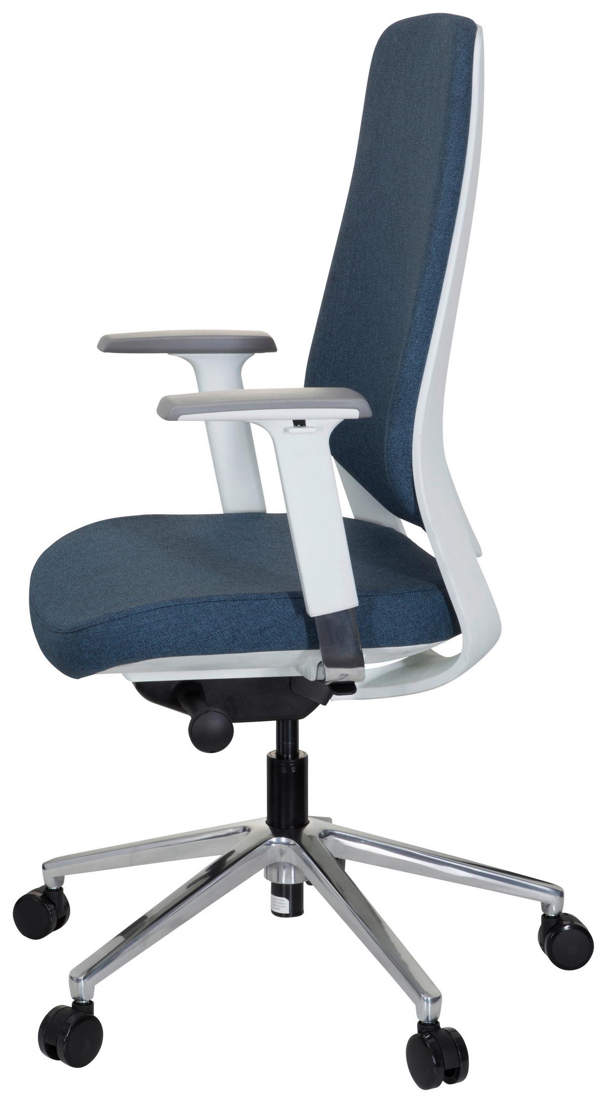 Pisarniški Stol Chiaro T4 White, Modra - modra/bela, Moderno, kovina/umetna masa (56/131/67cm) - MID.YOU