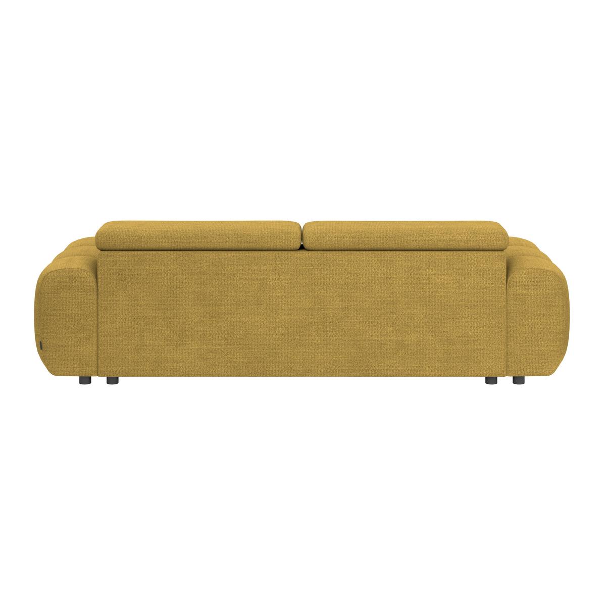 Velika Sofa Bull - boje senfa/crna, Trend, tekstil/plastika (248/77-97/108cm) - Luca Bessoni