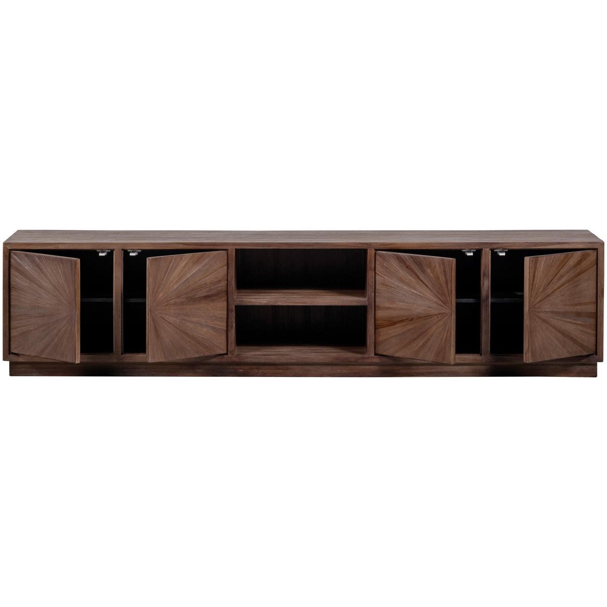 LOWBOARD Sun Braun B: 200cm - Braun, Design, Holz (200/45/44cm) - Livetastic