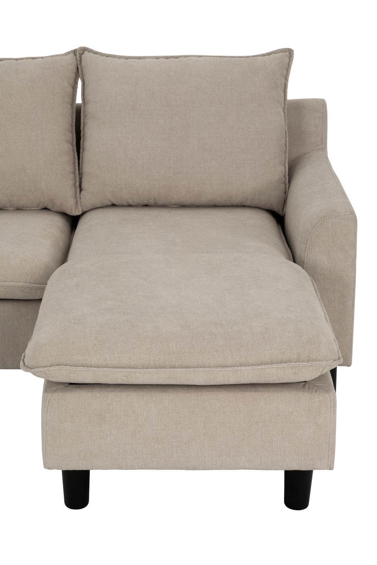 Sedežna Garnitura Milly, Bež - črna/bež, Moderno, umetna masa/tekstil (207/138cm) - P & B