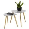 SIDOBORD SET CHRIS -SB- - ljusgrå/naturfärgad, Modern, trämaterial/trä (40-48/40-45/40-48cm) - Mömax