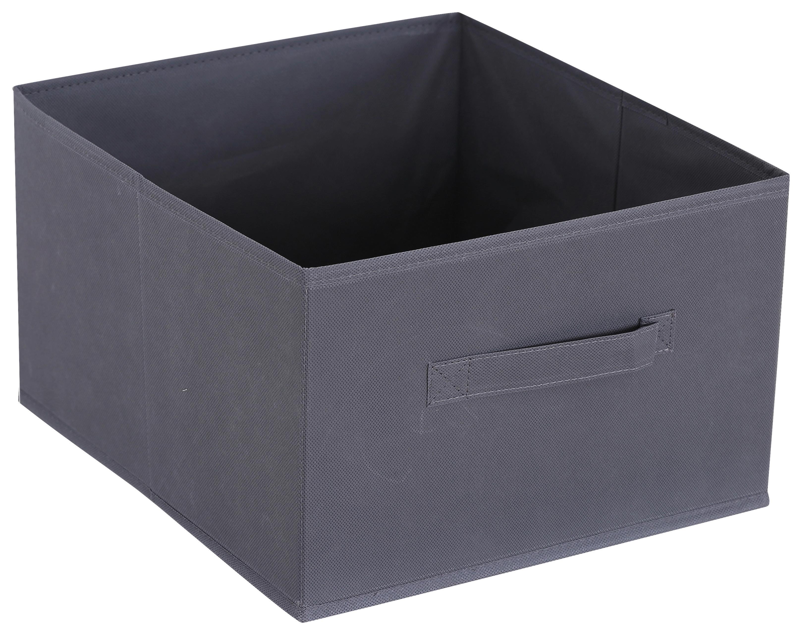 Aufbewahrungsbox Kläck in Grau - Grau, Karton/Textil (33,5/20/31cm) - Modern Living