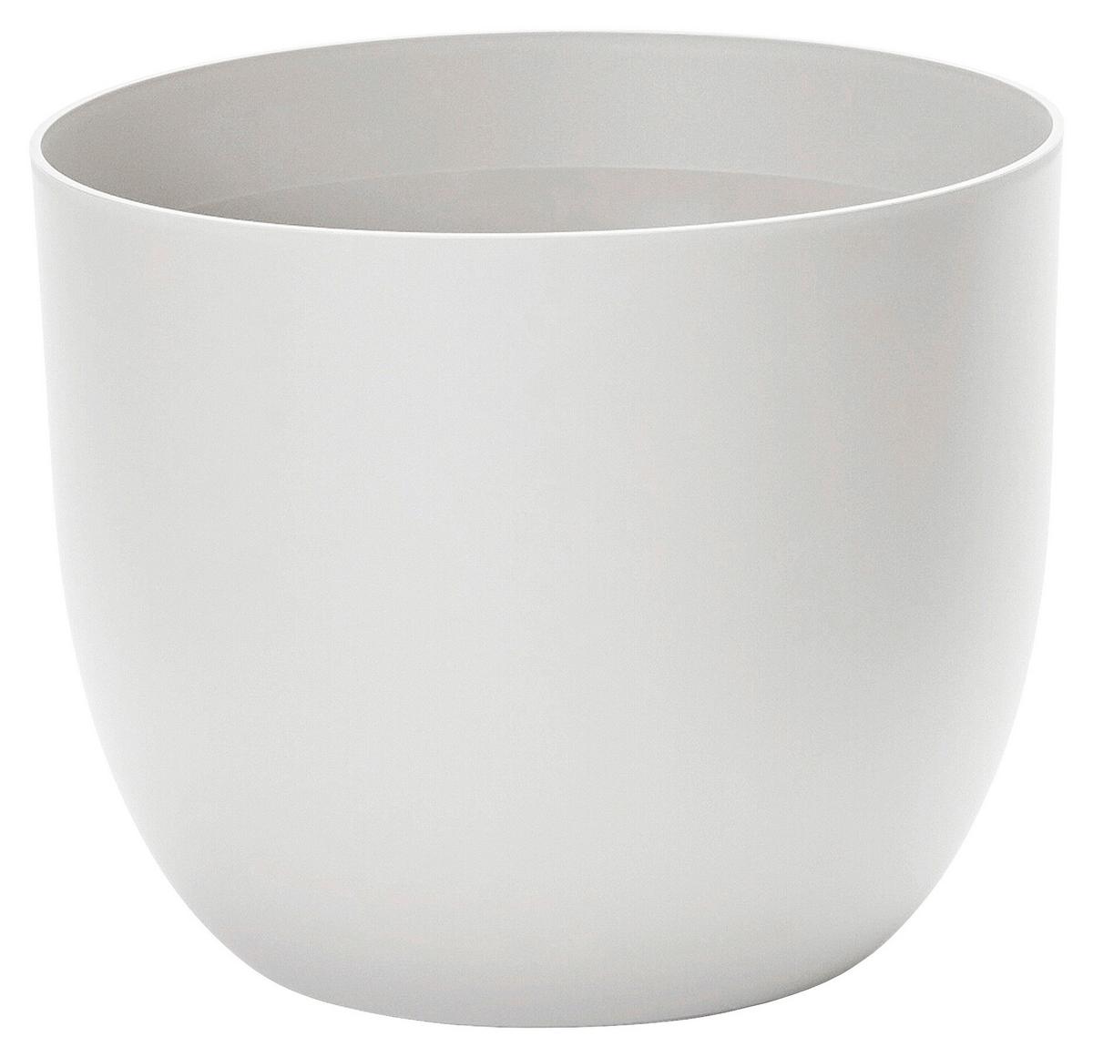 Übertopf Weiß matt - Weiß, Basics, Kunststoff (40/32,5cm)