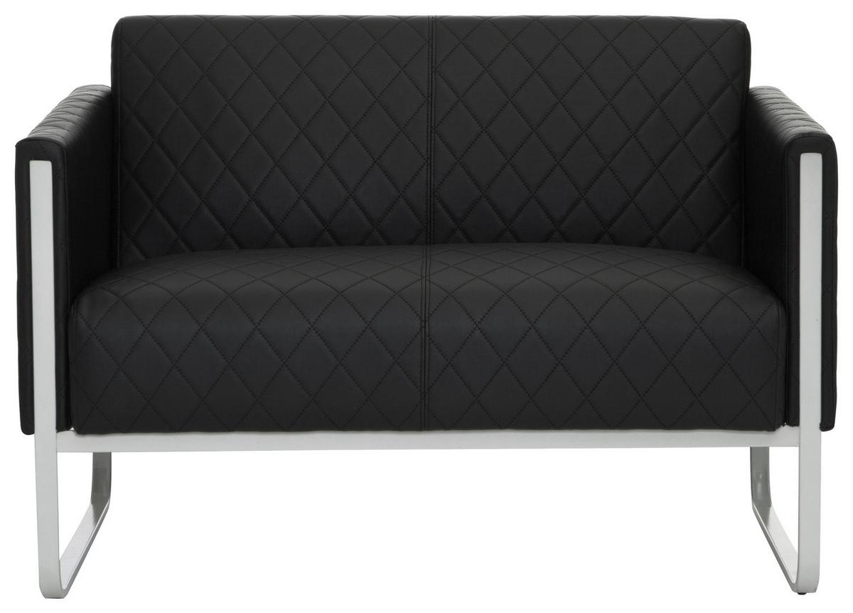 Dvosed Aruba Step, Črna - črna/siva, Moderno, kovina/tekstil (111/78/71cm) - MID.YOU