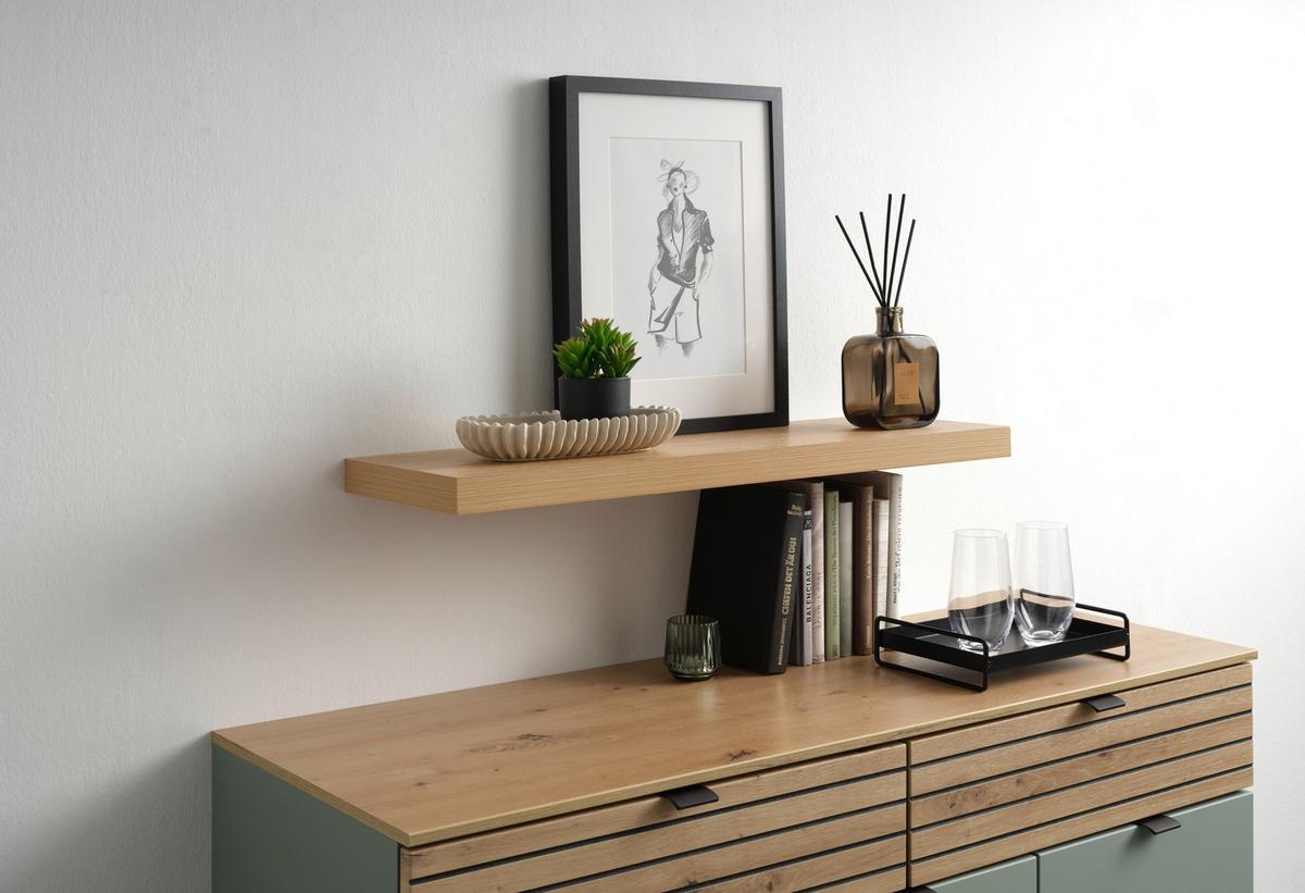 Zidna Polica Anja Sb - hrast Artisan, Moderno, drvni materijal (80/3.8/23.5cm) - Modern Living