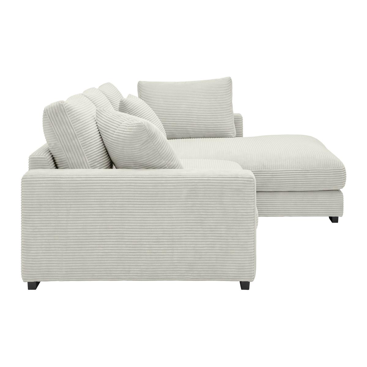Ecksofa Pedro Beige - Beige/Schwarz, MODERN, Kunststoff/Textil (300/190cm) - Mömax