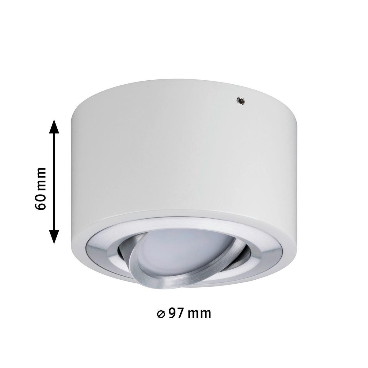 Deckenstrahler Argun in Alufarben max. 4,8 Watt - Alufarben, Basics, Metall (9,7/6cm) - Paulmann