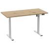 Dvižna Miza E-lona, Barva Hrasta, Srebrna, 160x80cm - srebrne barve/medeni hrast, Design, kovina/leseni material (160/80/71cm) - MID.YOU