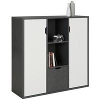 Regalkombination in Matera dunkel/Weiß HG - Modern, Holzwerkstoff/Kunststoff (110/110/37cm) - Mömax