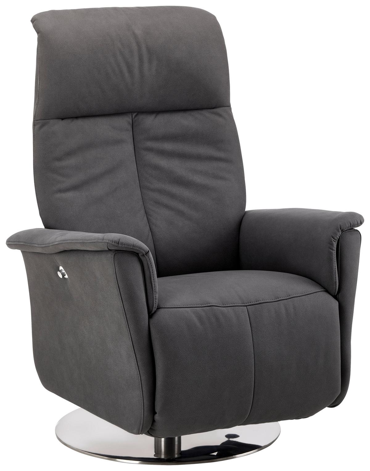 Relaxsessel Tom in Graphitfarben - Graphitfarben, MODERN, Textil/Metall (78/108/85cm) - Premium Living