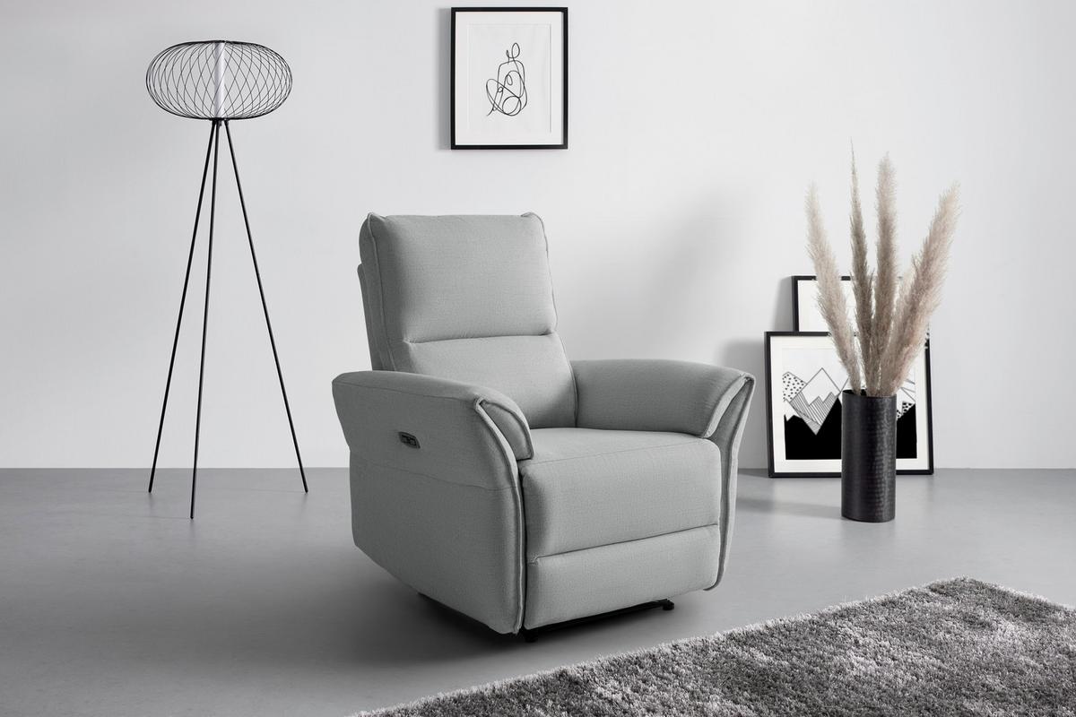 Relaxsessel Jenson Hellgrau - Hellgrau/Schwarz, Modern, Holz/Kunststoff (86/103/92cm) - Mömax
