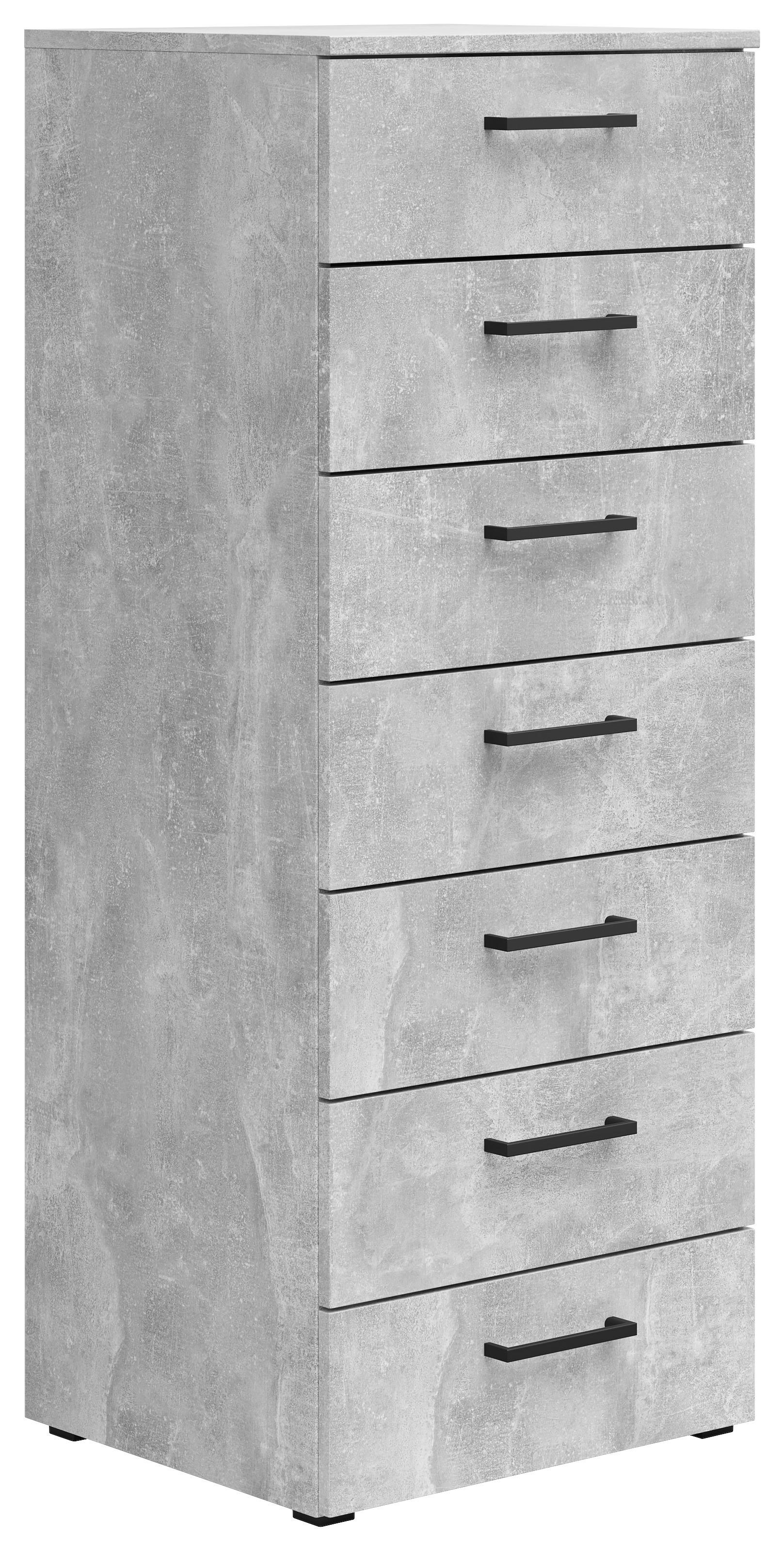 Kommode Multistauraum Grau - Anthrazit/Schwarz, Modern, Holzwerkstoff/Kunststoff (45/115/40cm) - Premium Living