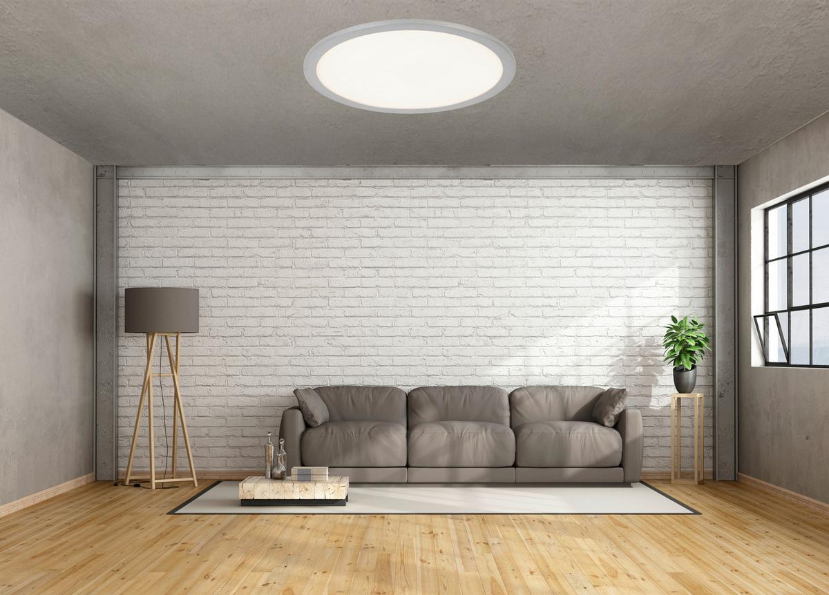 LED-Deckenleuchte Imo in Silberfarben max. 16 Watt - Silberfarben, Romantik / Landhaus, Kunststoff/Metall (30/5cm) - Modern Living