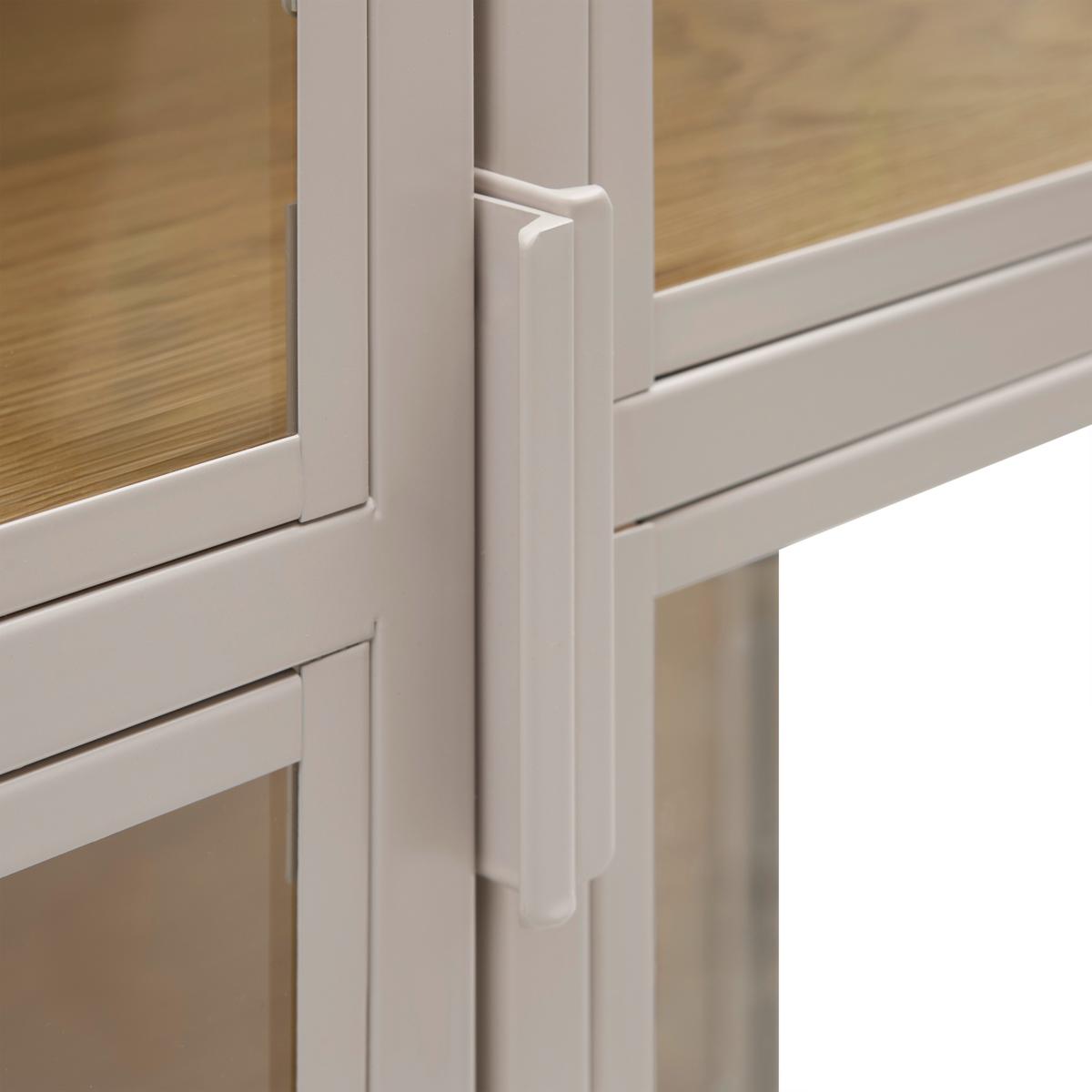 Vitrine Amy Eichefarben/Beige - Eichefarben/Beige, Modern, Glas/Holzwerkstoff (80/172/35cm) - Mömax