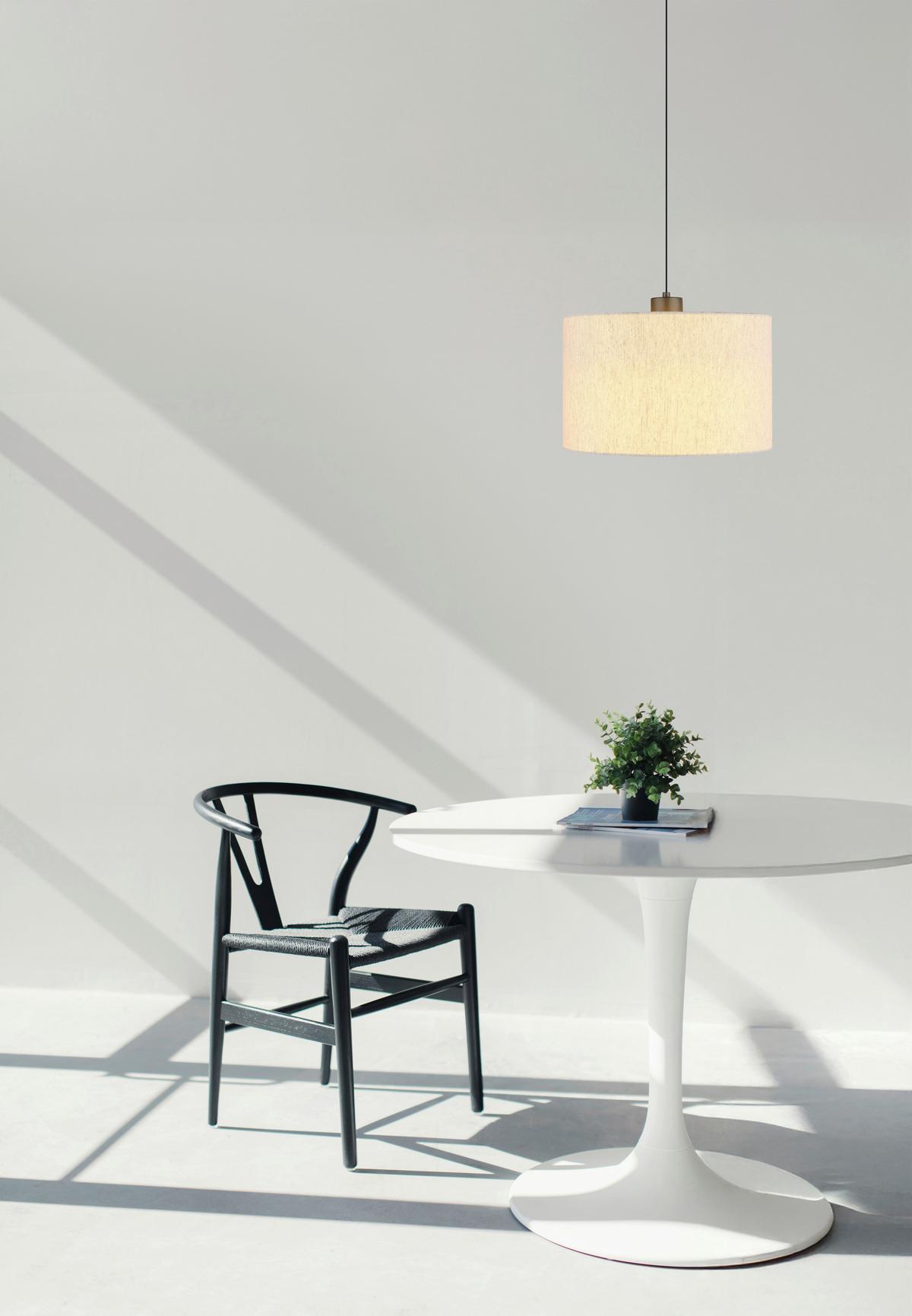 LAMPA WISZĄCA LED 31540108 THEA - czarny chrom/kremowy, Basics, tworzywo sztuczne/metal (35/180cm) - Globo