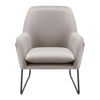 Sessel Kezia Beige Samt - Beige/Schwarz, MODERN, Textil/Metall (71/84/79cm) - Bessagi Home