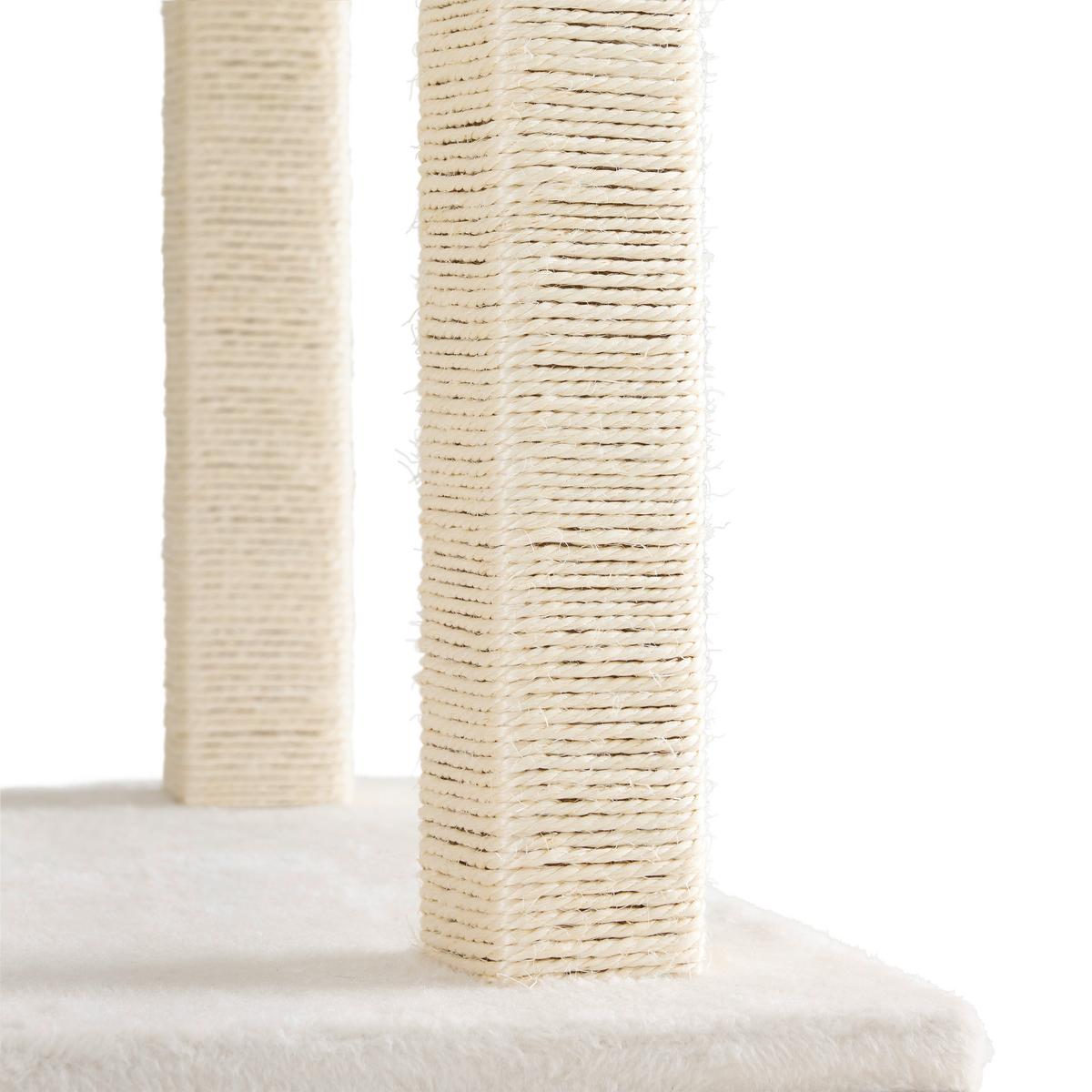 Kratzbaum Brownie Schwarz/Weiß - Schwarz/Weiß, KONVENTIONELL, Karton/Holzwerkstoff (70/60/216cm) - Mömax