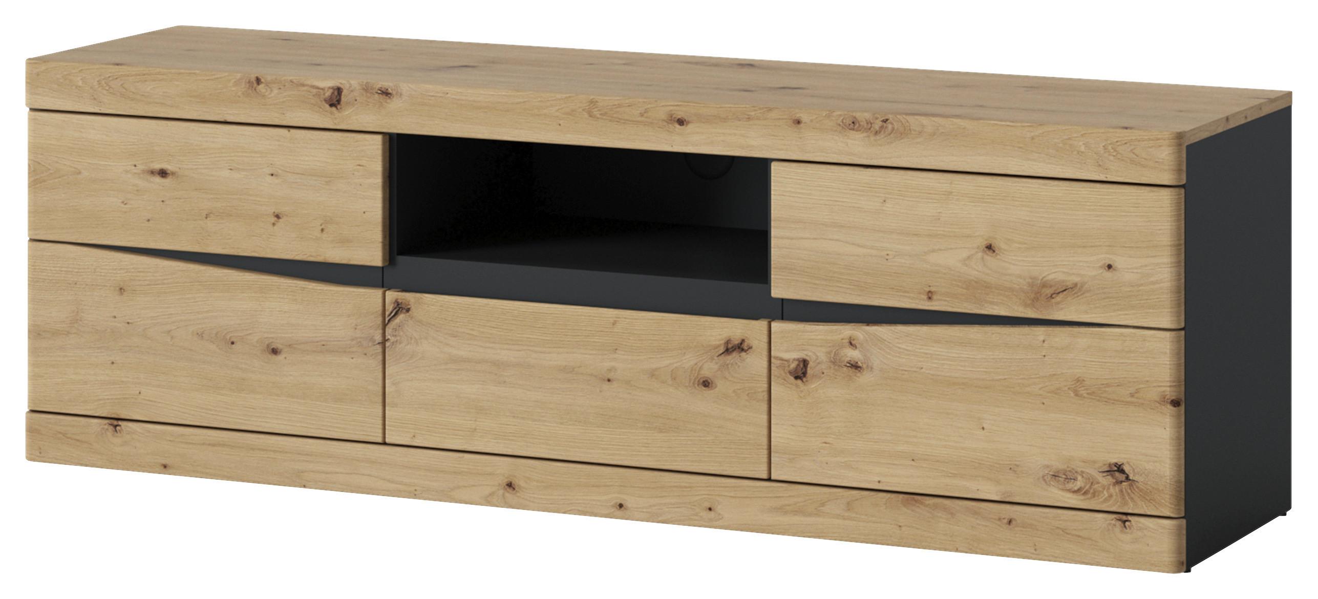 Tv Element Turino - hrast Artisan/antracit, Trend, drvni materijal/plastika (150/49,8/39,9cm) - Modern Living