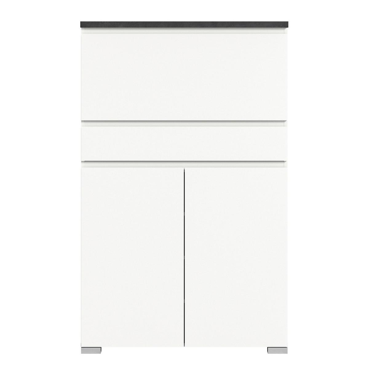 Ormarić Za Cipele Shoelove - bijela/siva, Moderno, drvni materijal (95/152/27cm) - Modern Living