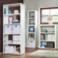 Regal Space - aluminij/bela, Konvencionalno, umetna masa/leseni material (83/203/35cm)