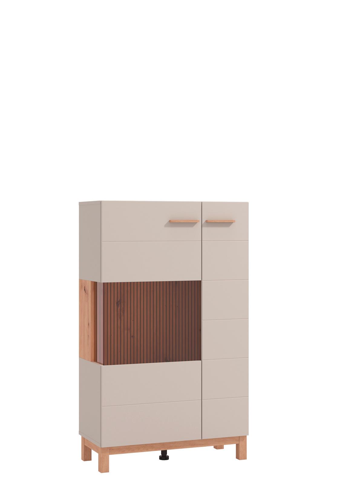 Highboard Essex Ksm Kaschmir/Eiche Artisan - Kaschmir/Eiche Artisan, MODERN, Holzwerkstoff (77/127/35cm) - P & B