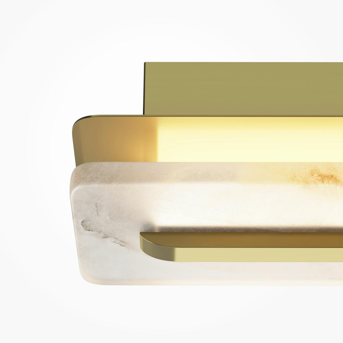 WANDLEUCHTE ALBATRE - Messingfarben, Design, Metall (6,6/8/60cm) - MAYTONI