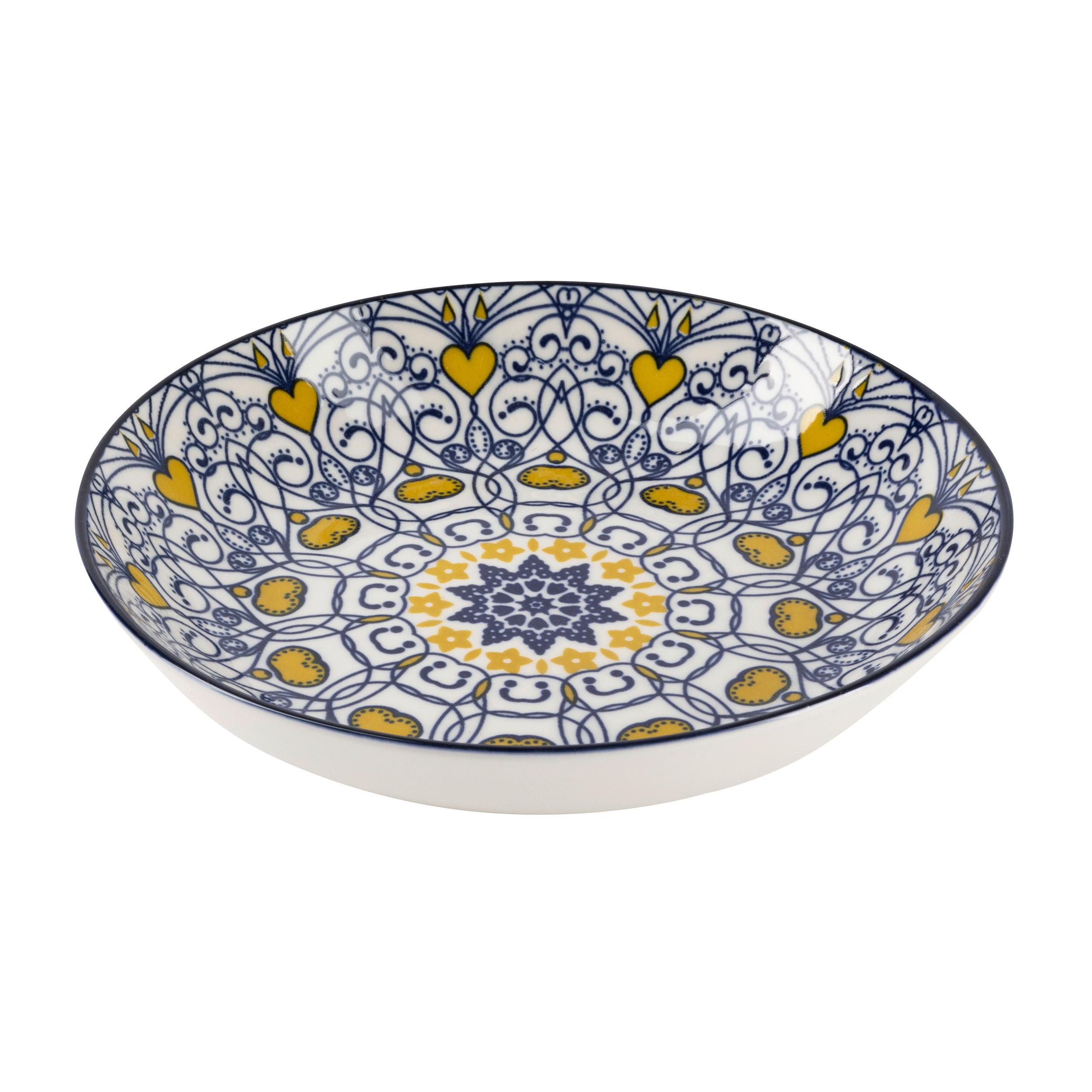 Mélytányér Maja - sárga/kék, Lifestyle, kerámia (21/4cm) - Mömax