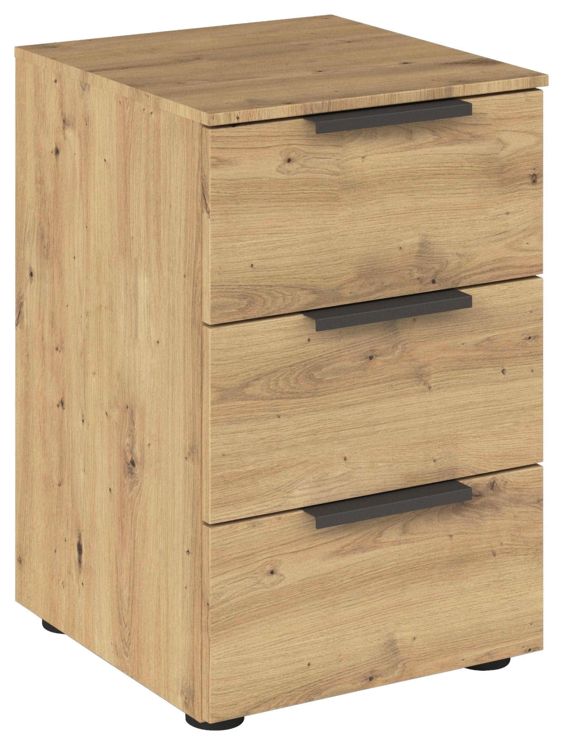 SZAFKA NOCNA FLIPP - czarny/kolor grafitowy, Modern, materiał drewnopochodny/tworzywo sztuczne (40/61/42cm) - Rauch Möbel